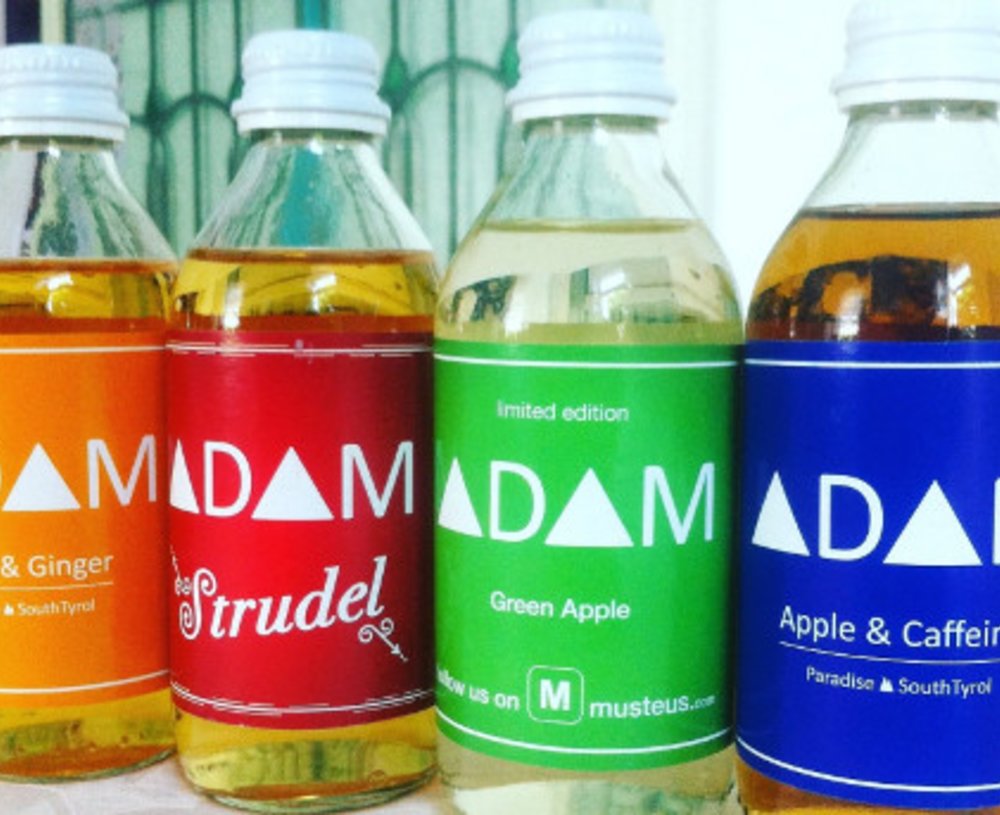 Musteus “green apple” edition of ▲D▲M apple juice